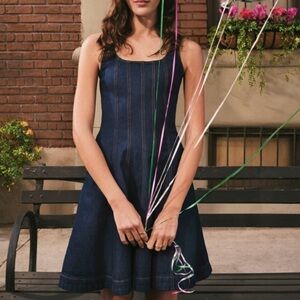 Kate Spade X Target Denim Seamed Mini Dress 10 NEW